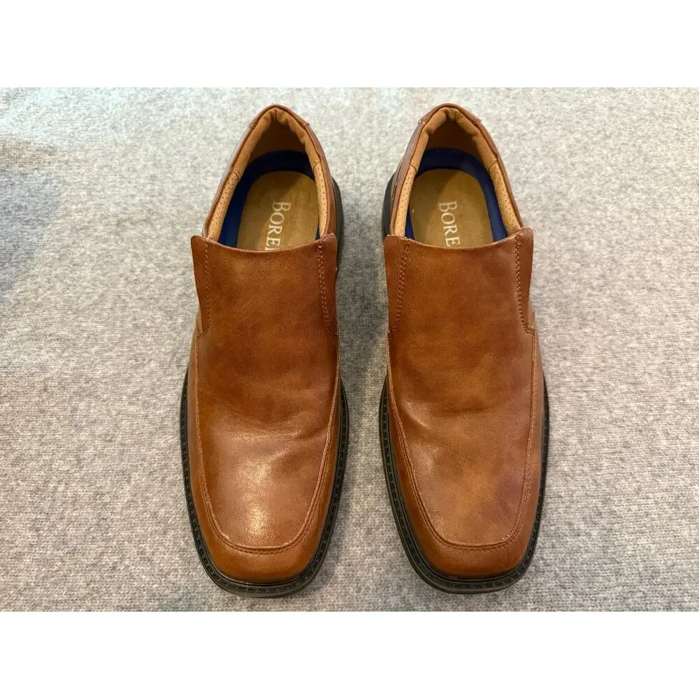Borelli Trenton Mens Size 8M Brown Slip On Loafers Dress Shoes